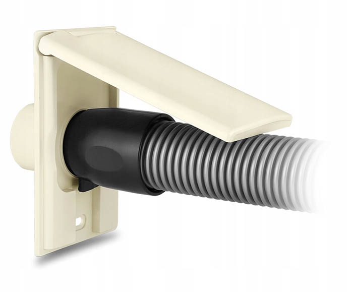 Vysavačová zásuvka DELUXE LONG obdélník - béžová  s nepřilnavým povrchem. Určeno pro centrální vysavače.